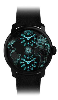Review Jacob & Co The World Is Yours Dual Time Zone MAD PARIS BLACK DLC STEEL DT100.11.AA.AA.ABTAA Replica watch